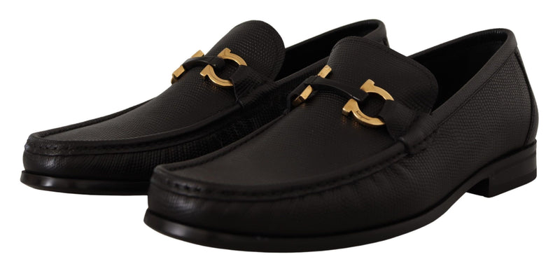 Black Calf Leather Moccasins Loafers Shoes