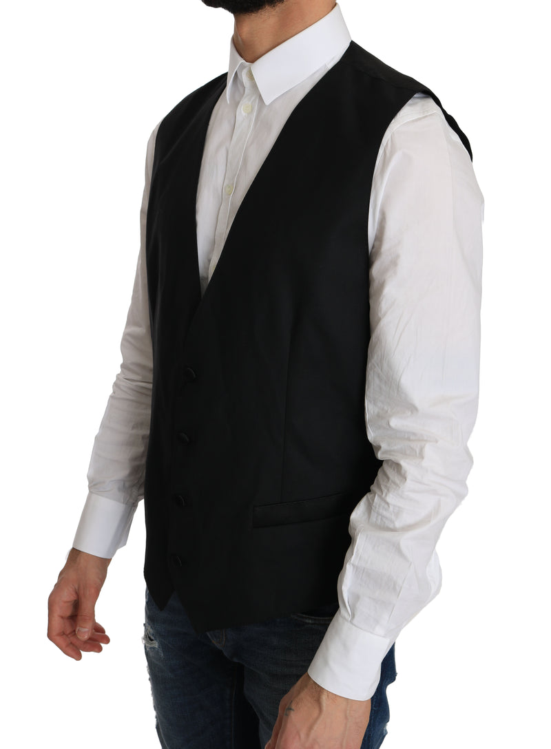 Black Wool Dress Waistcoat