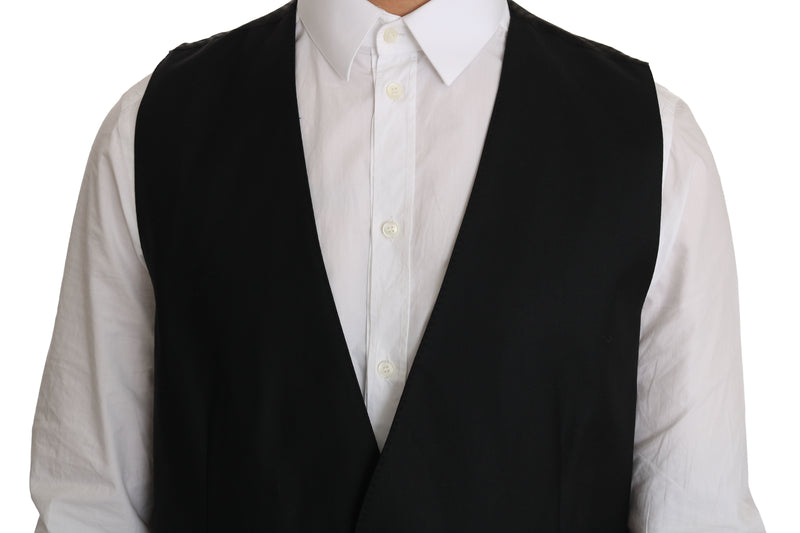 Black Wool Dress Waistcoat