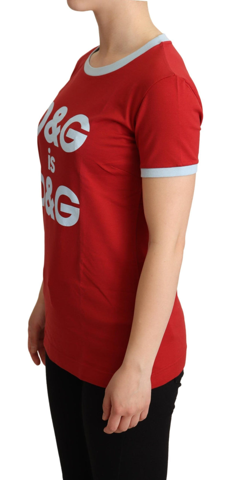 Red Crewneck D&G Top T-shirt