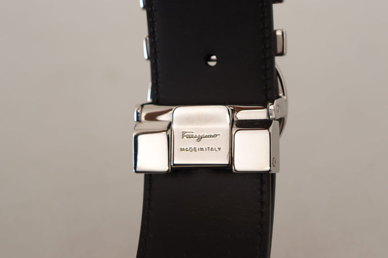 Brown and Black Calf Leather Reversible Belt