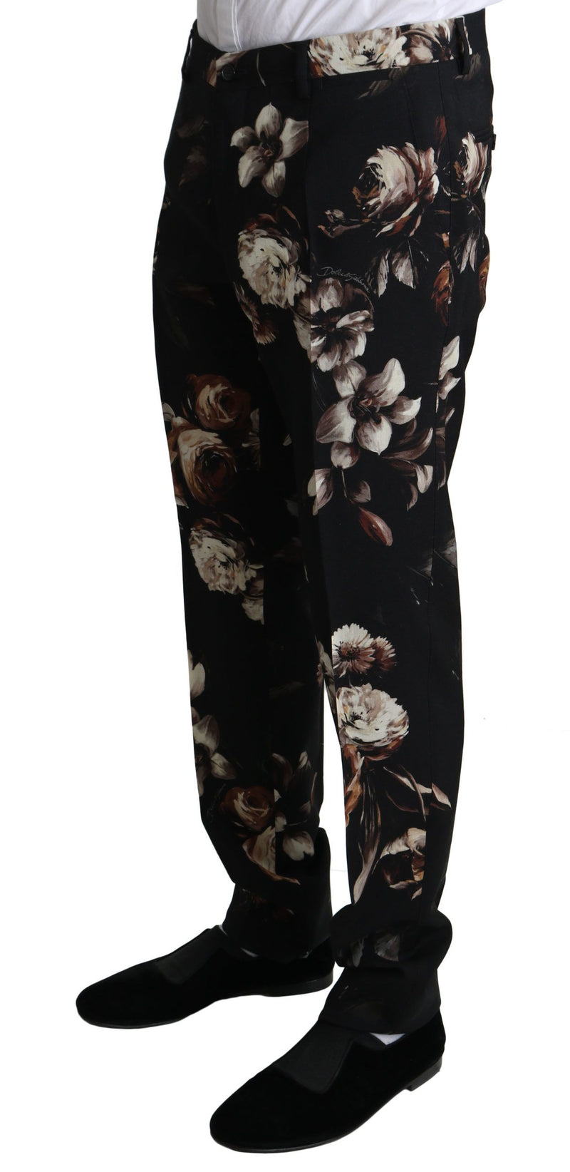 Black Floral Slim 3 Piece MARTINI Suit