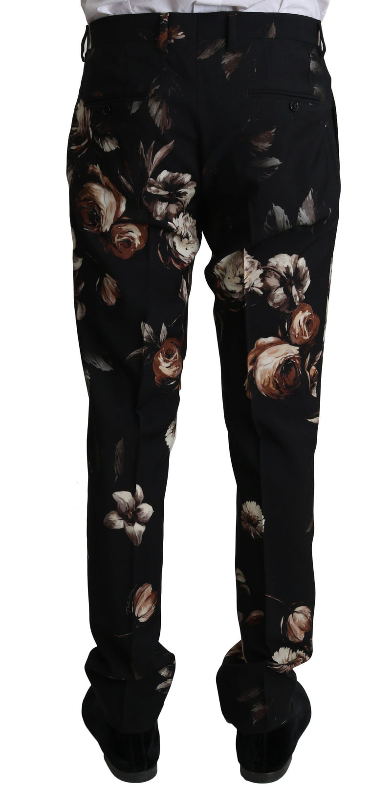 Black Floral Slim 3 Piece MARTINI Suit