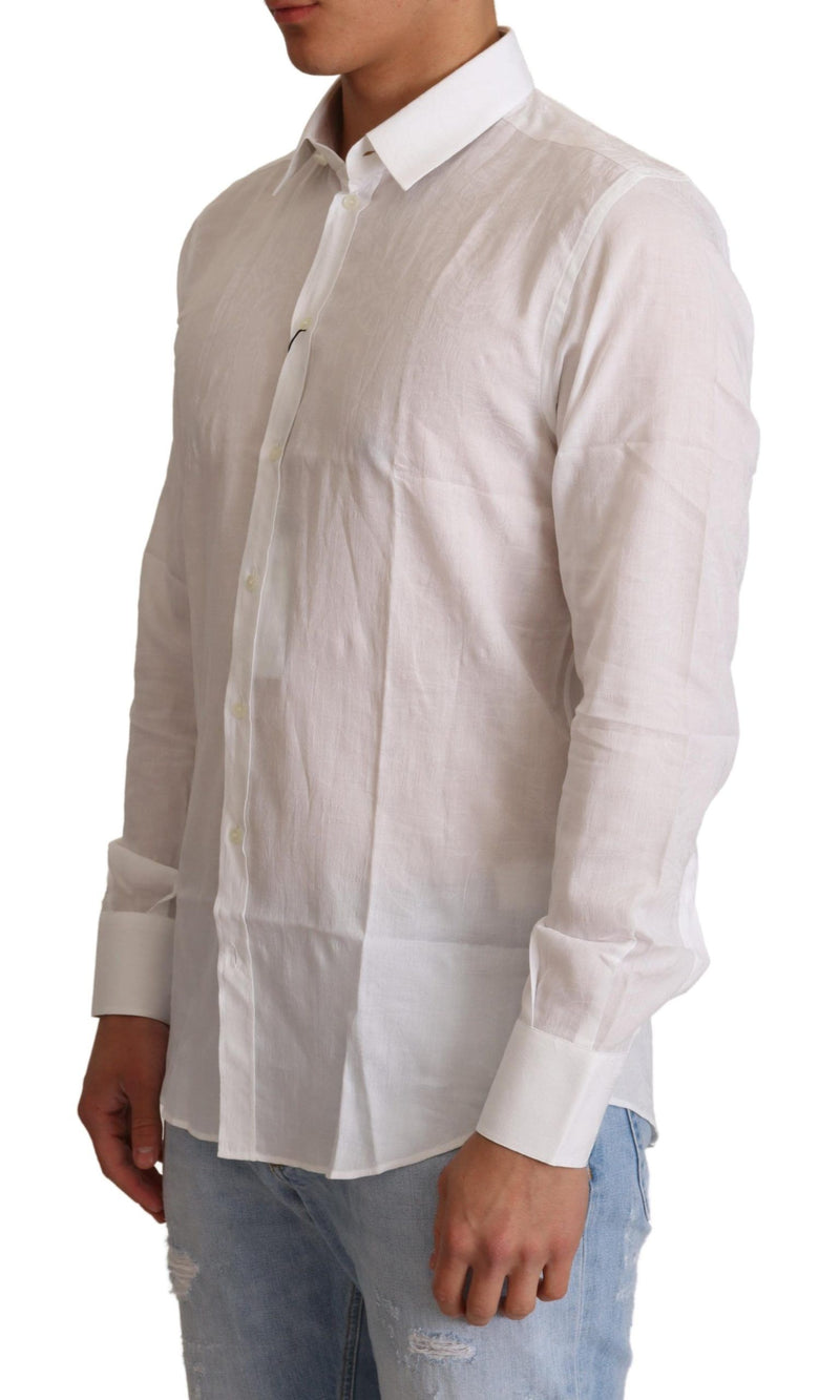 White Cotton Slim Fit Mens MARTINI Shirt