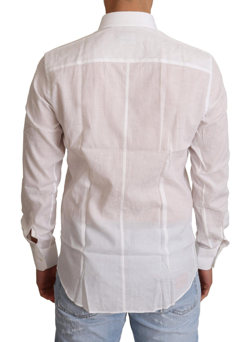 White Cotton Slim Fit Mens MARTINI Shirt