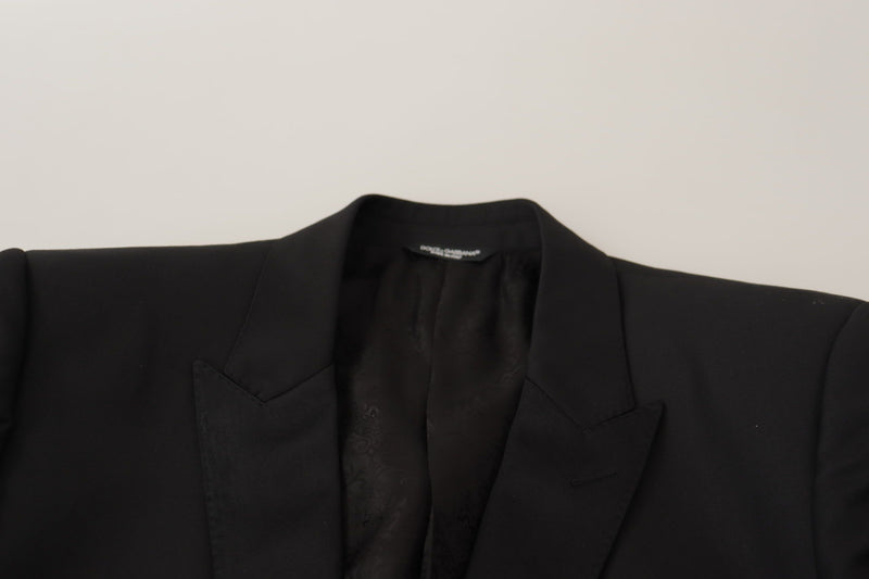 Black Wool Single Breasted MARTINI Blazer