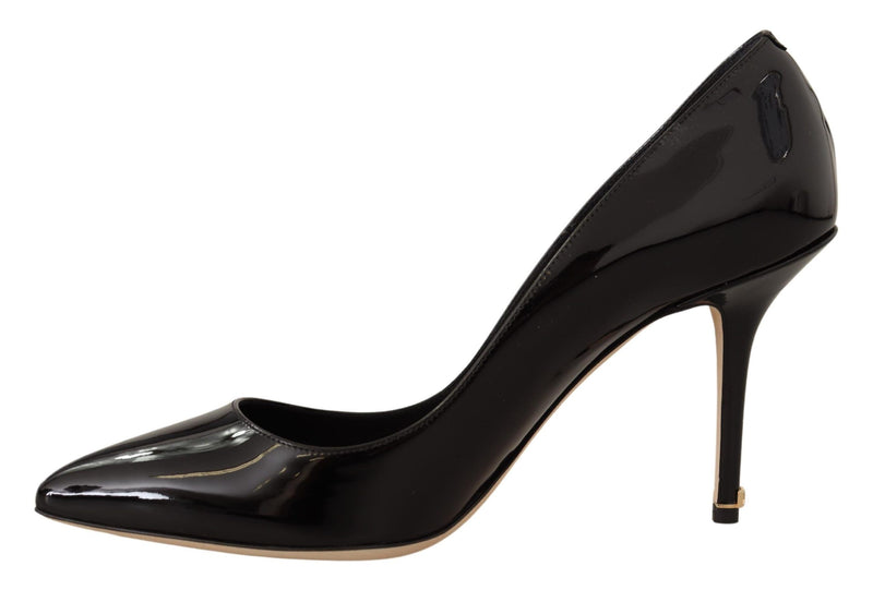 Black Patent Leather Heels Pumps Shoes