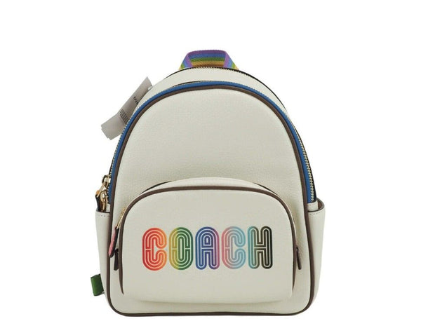 (CA624) Mini Court Signature Rainbow Logo Chalk Multi Shoulder Backpack