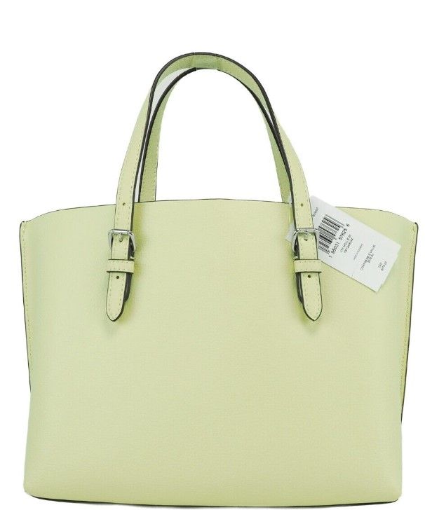 (C4084) Mollie 25 Pale Lime Small Leather Tote Crossbody Handbag Purse