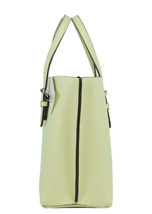 (C4084) Mollie 25 Pale Lime Small Leather Tote Crossbody Handbag Purse