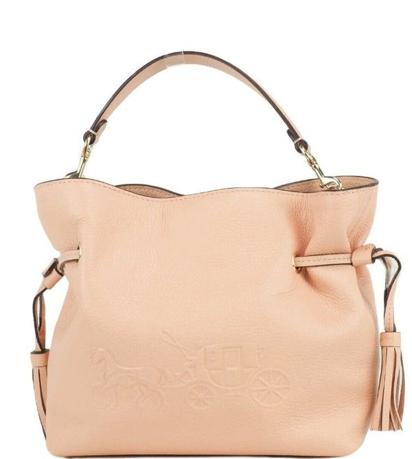 (CA213) Andy Small Faded Blush Pebbled Leather Satchel Crossbody Handbag