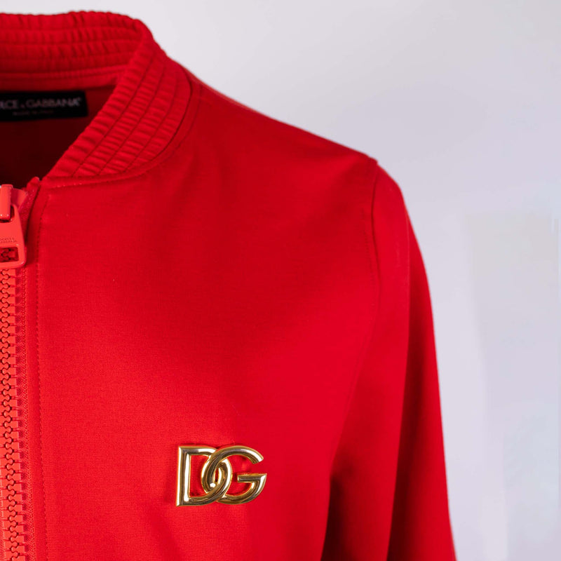 Dolce & Gabbana Red Bomber Jacket