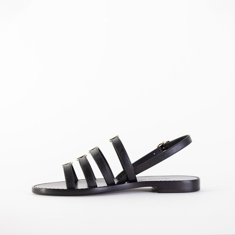 Salvatore Ferragamo Black Galilee Sandals