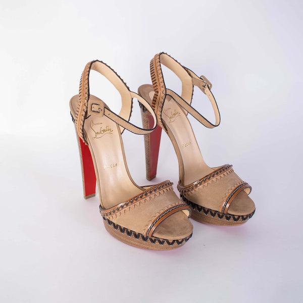 Chrisitan Loboutin Leather Trepi High 140 Sandals