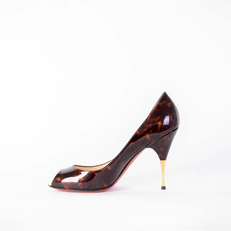 Christian Loboutin Marbled Décolletè Metal Heel