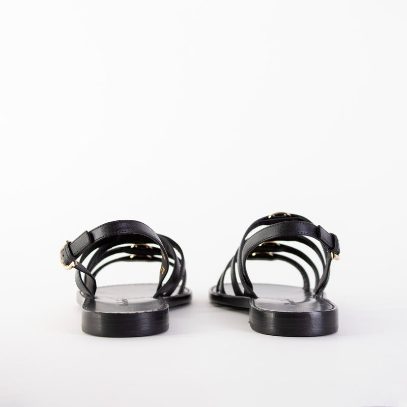 Salvatore Ferragamo Black Galilee Sandals