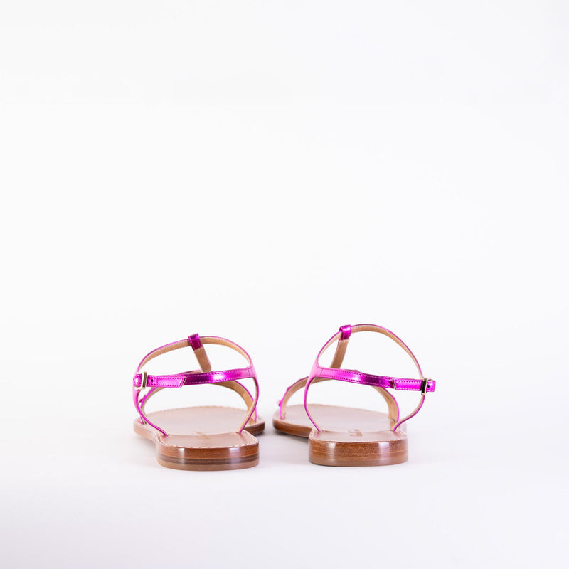 Salvatore Ferragamo Fuchsia Leather Tremiti Sandals