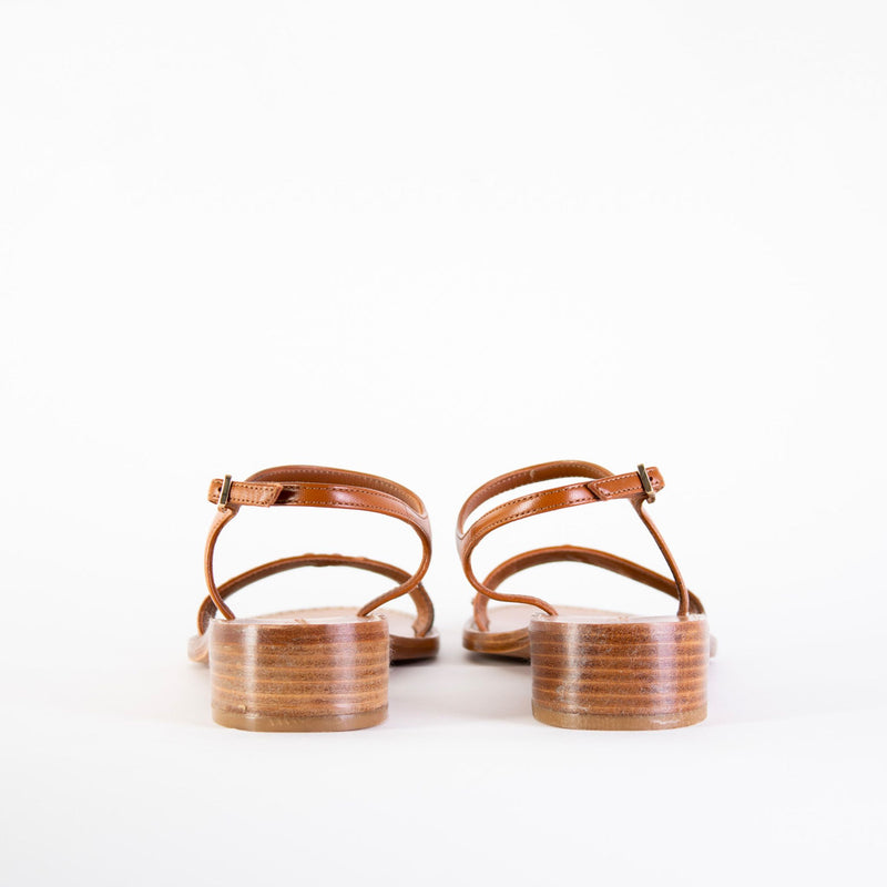 Salvatore Ferragamo Brown Leather Tremiti Sandals