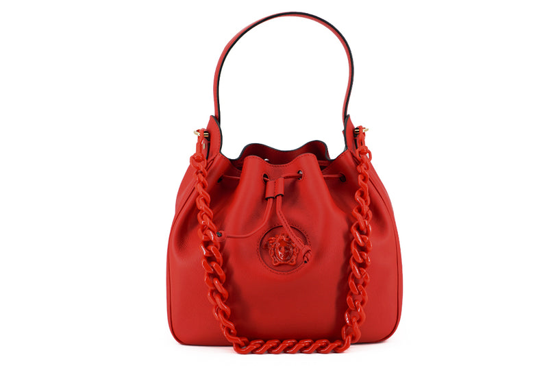 Red Calf leather Hobo Shoulder and Handbag