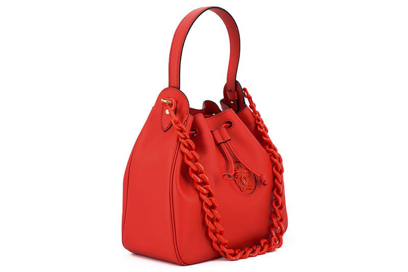 Red Calf leather Hobo Shoulder and Handbag