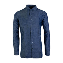 Denim Effect Linen Lardini Shirt