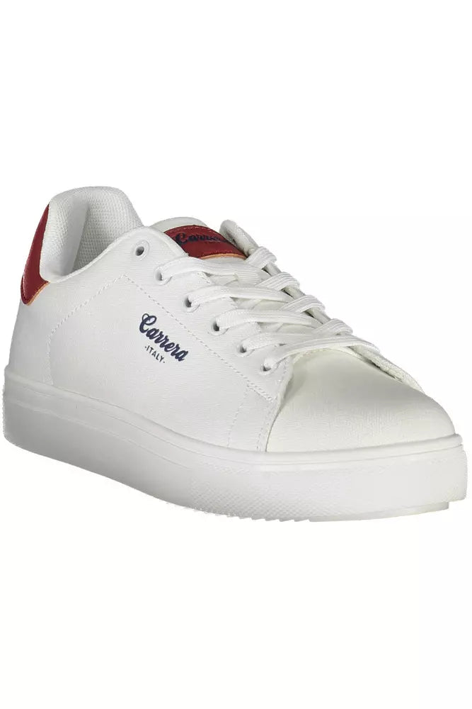 White Polyester Sneaker