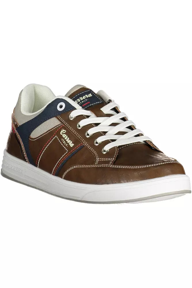 Brown Polyester Sneaker