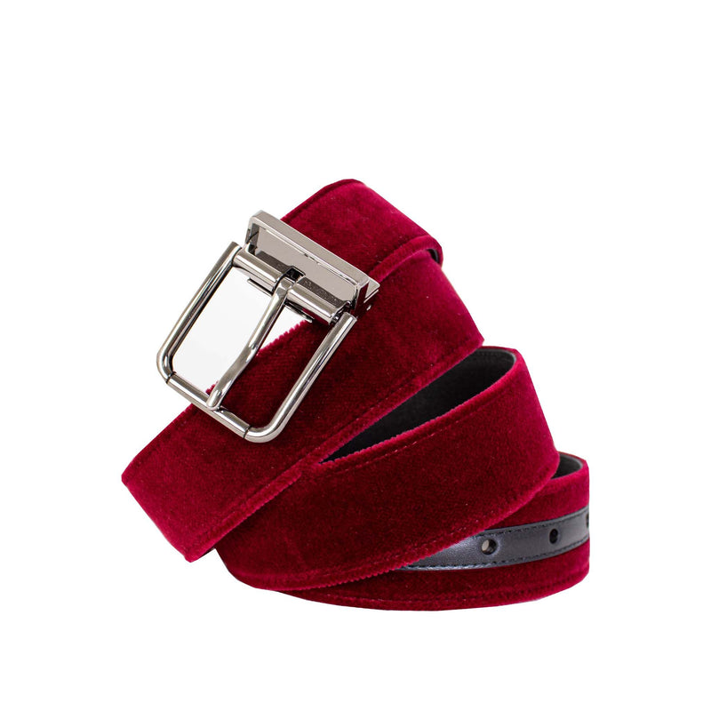 Dolce & Gabbana red Velvet Belt