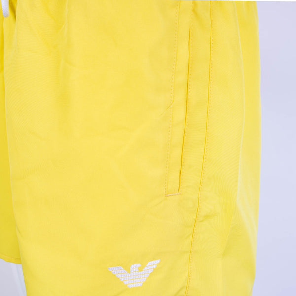 Emporio Armani Yellow Swim Shorts Logo Details