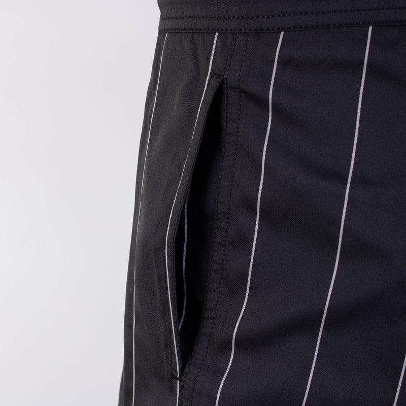 Emporio Armani Black Pinstripe Swim Shorts