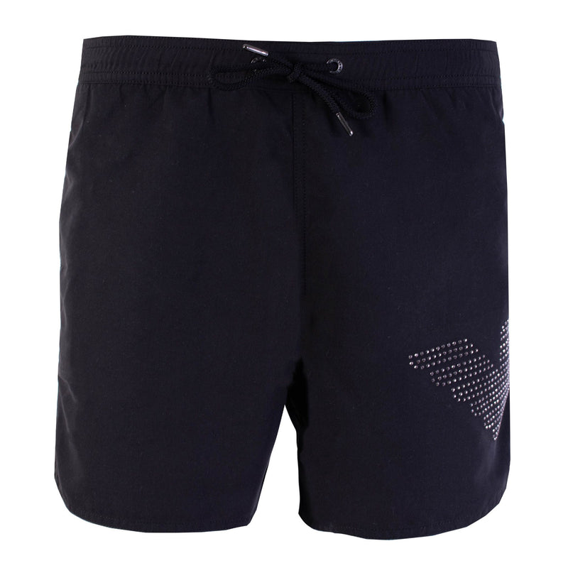 Emporio Armani Logo Black Swim Shorts