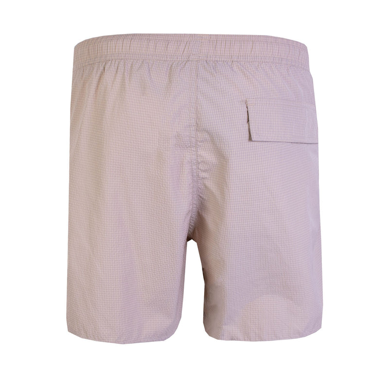 Emporio Armani Beige Swim Shorts Logo Details