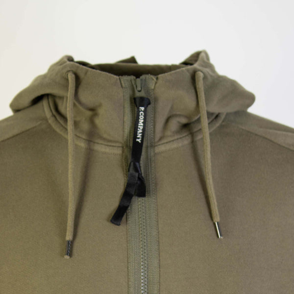 Zipped Kaki C.P. Company sweatshirt