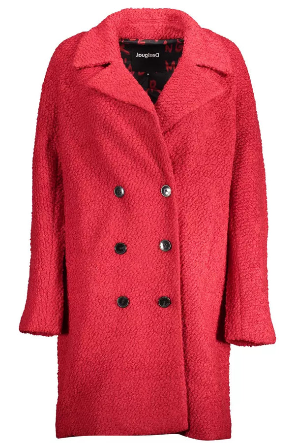 Red Polyester Jackets & Coat