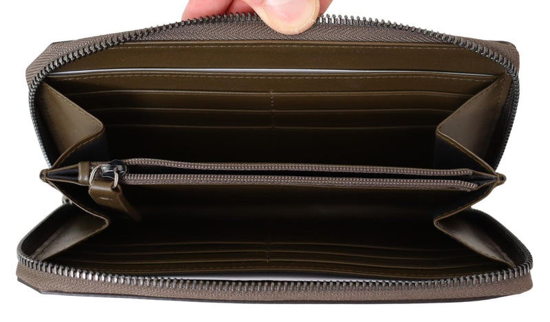 Olive & Black Nappa Leather Carnaby Long Wallet