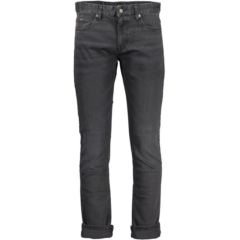 Black Cotton Jeans & Pant