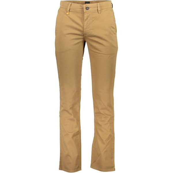 Brown Cotton Jeans & Pant