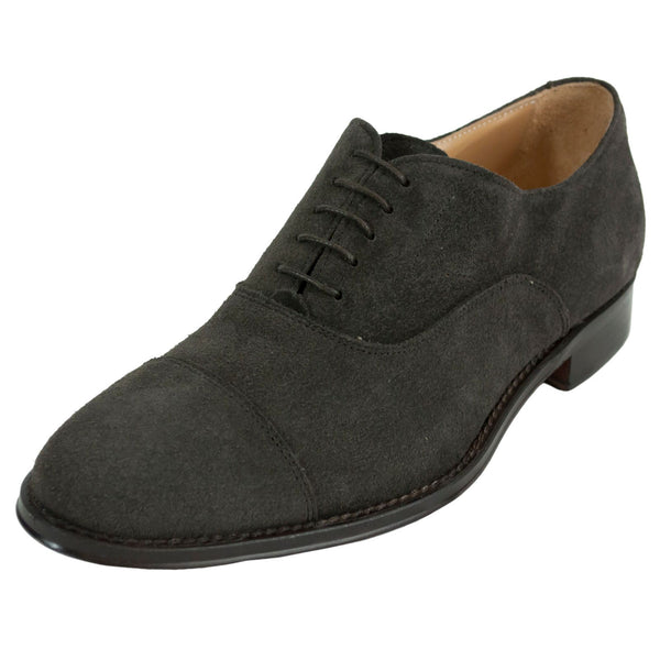 Dark Brown  Suede Leather Mens Laced  Oxford Shoes