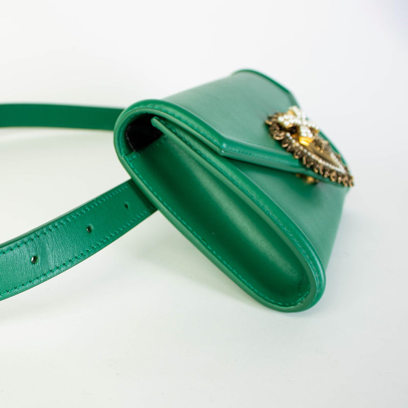 Green Leather Devotion Clutch