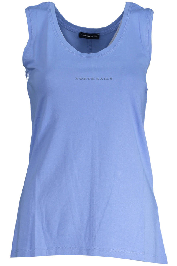 Light Blue Cotton Tops & T-Shirt