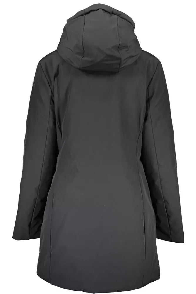 Black Polyester Jackets & Coat