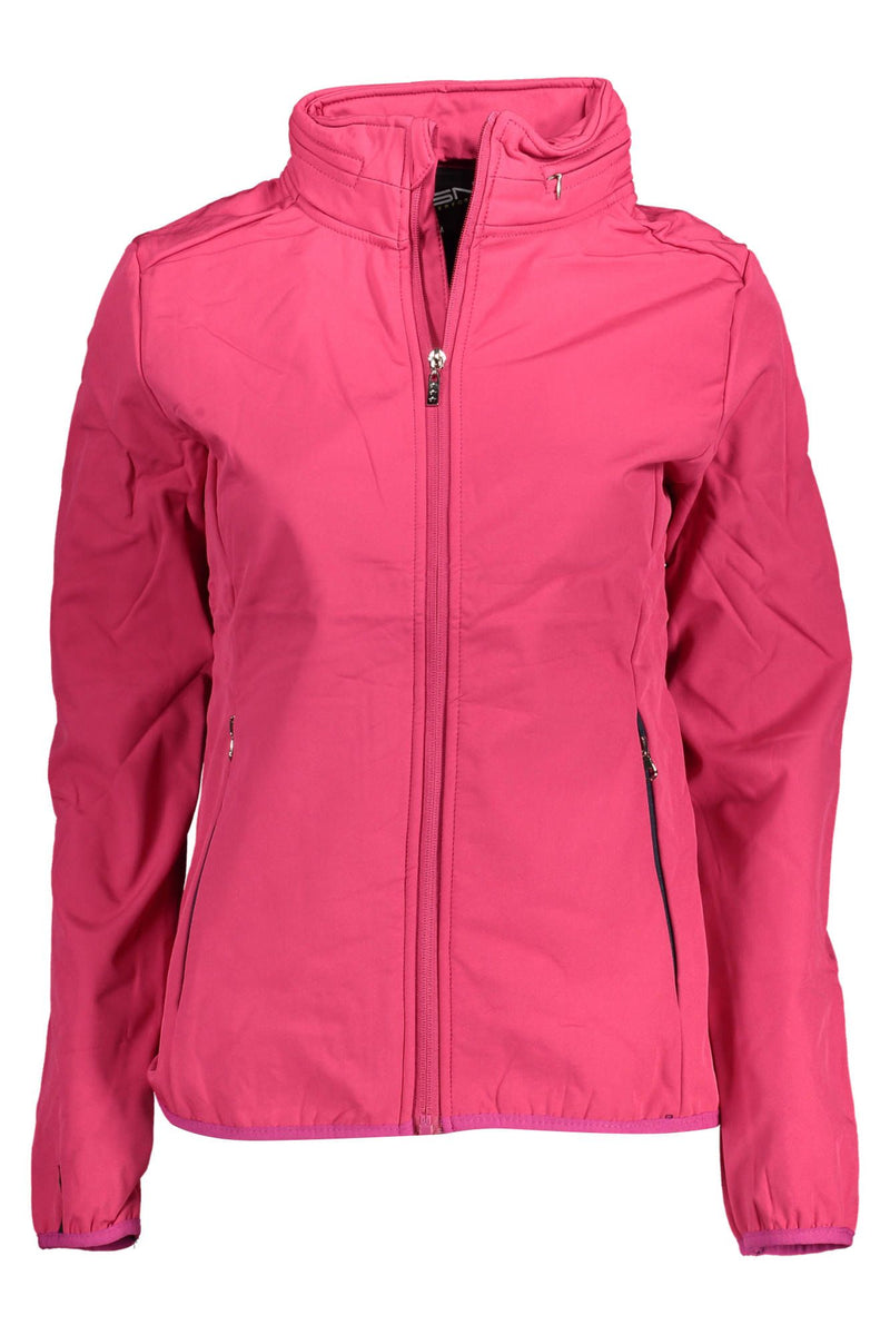 Pink Polyester Jackets & Coat