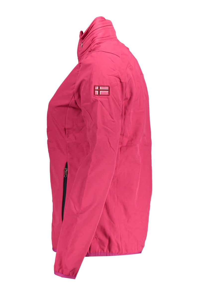 Pink Polyester Jackets & Coat