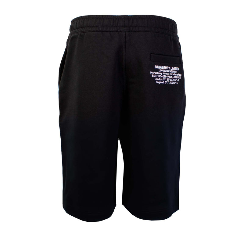 Black sweat shorts in Cotton