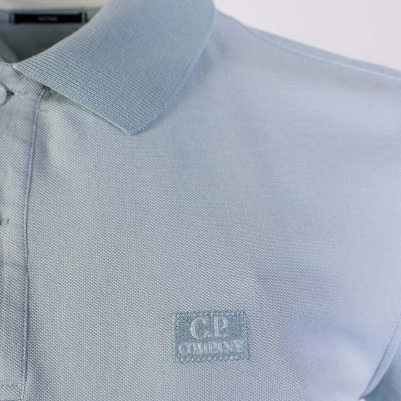 Light Blue Piquet Cotton C.P. Company Polo Shirt