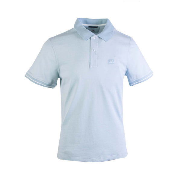 Light Blue Piquet Cotton C.P. Company Polo Shirt