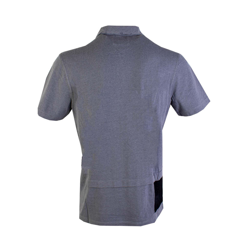 Half Zip Grey Piquet Cotton C.P. Company Polo Shirt