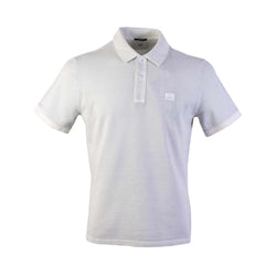 Light Grey Piquet Cotton C.P. Company Polo Shirt