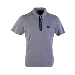 Half Zip Grey Piquet Cotton C.P. Company Polo Shirt