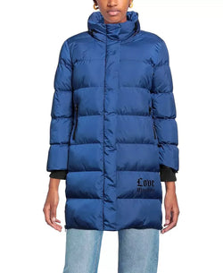 Blue Polyester Jackets & Coat